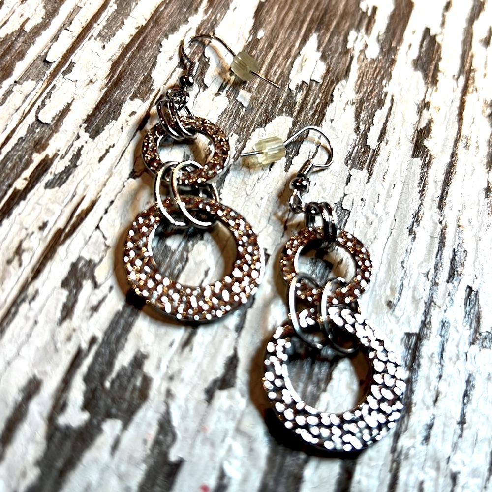 Cascading Nwt Silvertone Frenchwire Earrings By Lia Sophia.